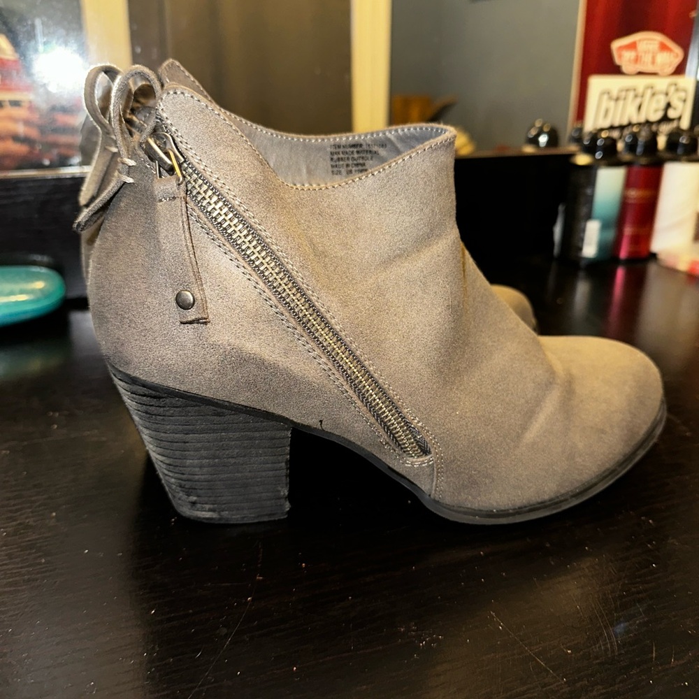 Torrid Gray Ankle Boots with Heel